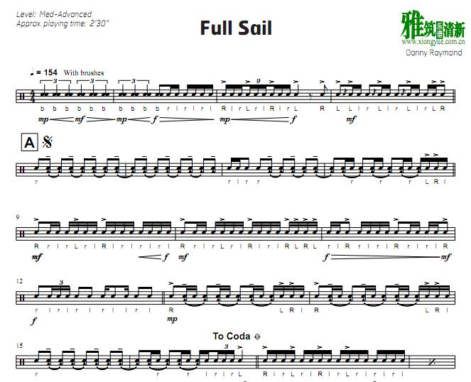 Danny Raymond - Full Sail 小军鼓谱