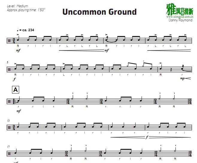 Danny Raymond - Uncommon Ground 小军鼓谱