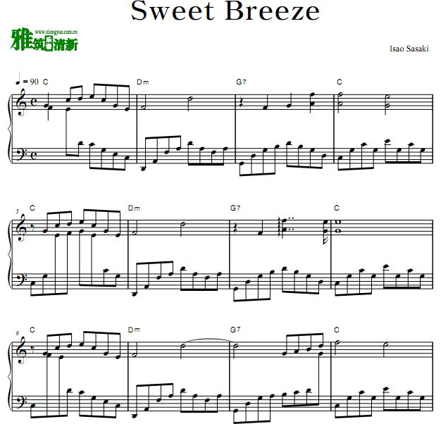 Isao Sasaki - Sweet Breeze 钢琴谱