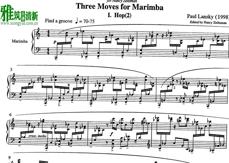three moves 马林巴谱