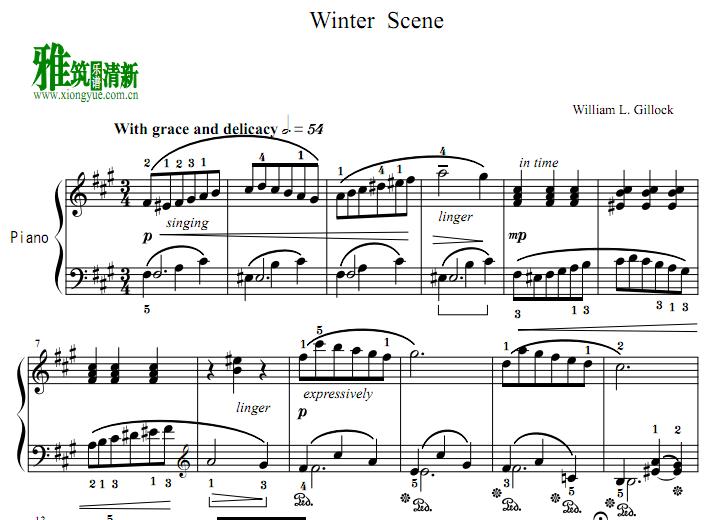 William Gillock - winter scene钢琴谱