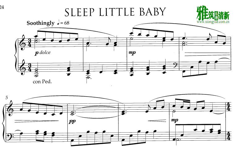 Pam Wedgwood - Sleep Little Baby钢琴谱