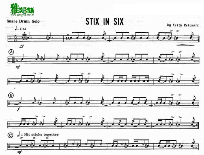 Keith Reichelt - Five Snare Drum Solos 小军鼓谱