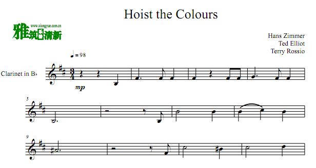 Hoist the Colours 单簧管谱 