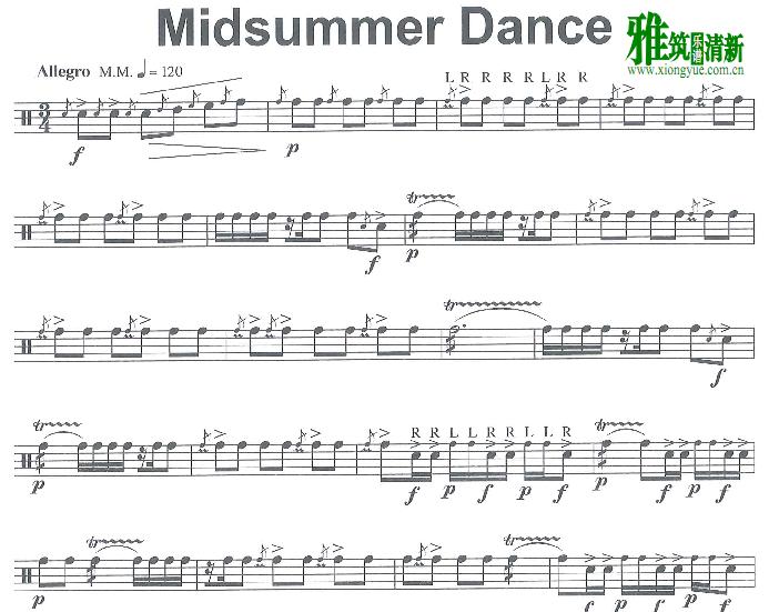 Eckhard Kopetzki - midsummer dance小军鼓谱