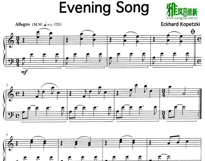Eckhard Kopetzki - Evening song颤音琴谱
