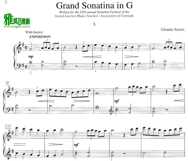Glenda Austin - Grand Sonatina in G Major钢琴谱