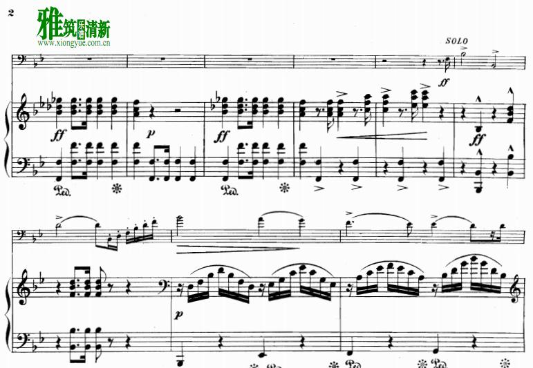 F.Grafe Grand Concerto 弗.格莱夫 长号大协奏曲钢琴伴奏谱