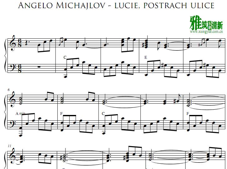 Angelo Michajlov - Lucie postrach ulice钢琴谱