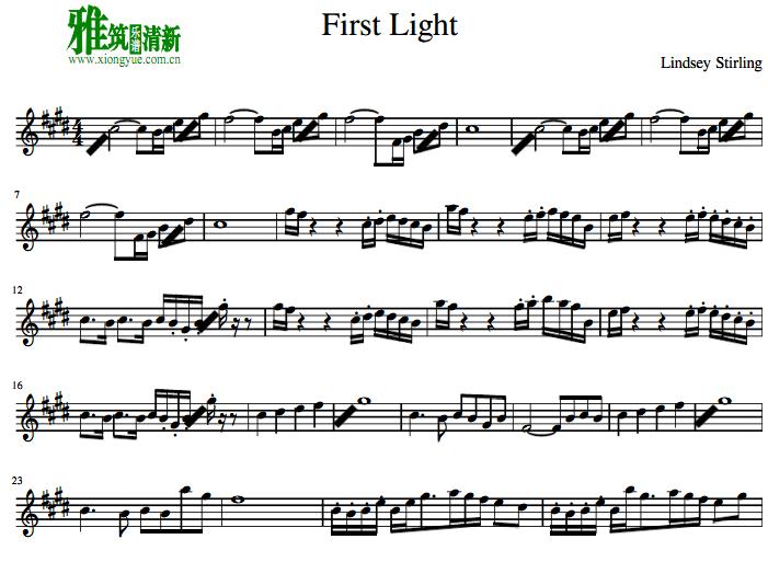 lindsey stirling - first light小提琴谱
