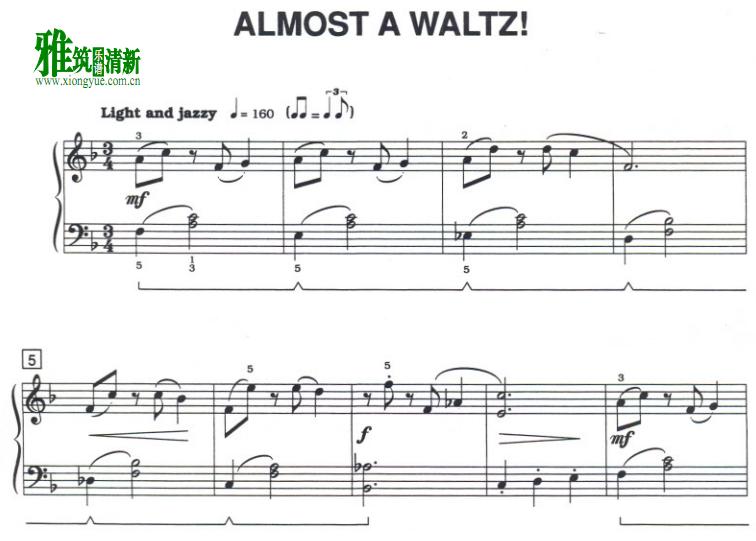Dennis Alexander - Almost A Waltz钢琴谱
