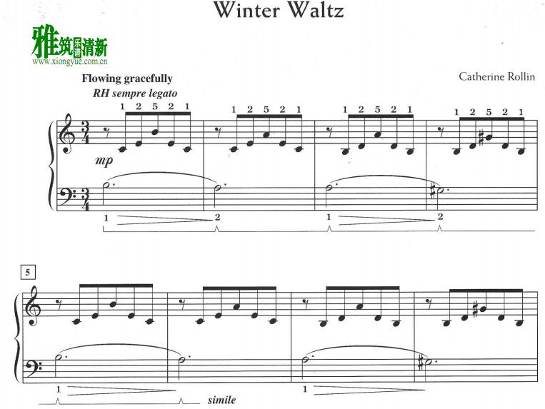 Catherine Rollin - Winter Waltz钢琴谱