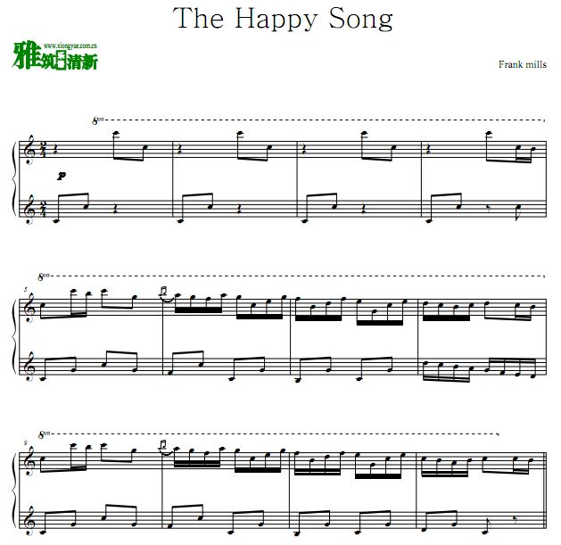 Frank Mills - The Happy Song 钢琴谱
