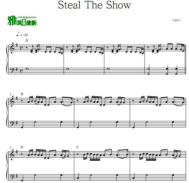 疯狂元素城主题曲 Steal The Show钢琴谱