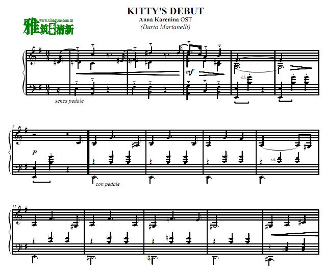 安娜·卡列尼娜 Anna Karenina - kittys debut钢琴谱