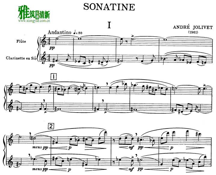 Andre Jolivet - Sonatine ѵɹܶ