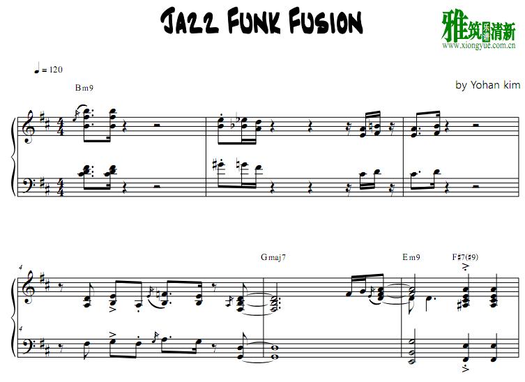 Yohan Kim - Jazz funk Fusion 钢琴谱