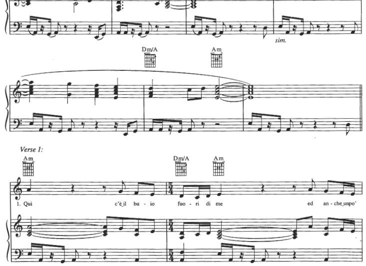 Josh Groban - Alla Luce Del Sole钢琴伴奏谱