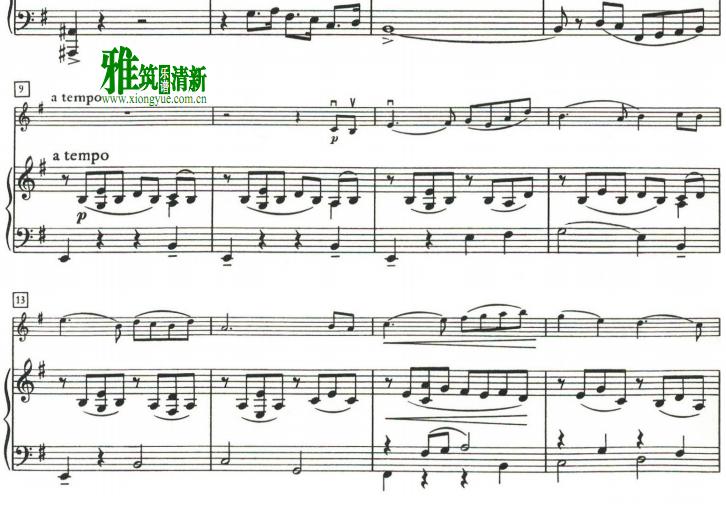 科马洛夫斯基 e小调第一协奏曲小提琴钢琴伴奏谱 第一乐章