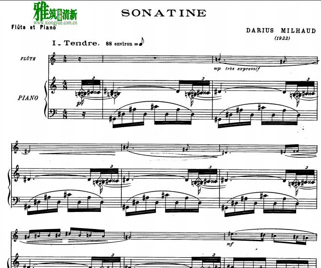 Milhaud-Sonatine Լ ٰ