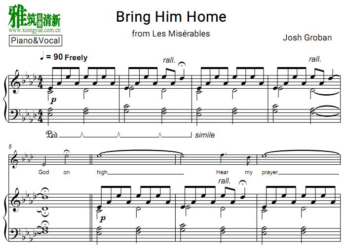 josh groban - bring him home ٰ