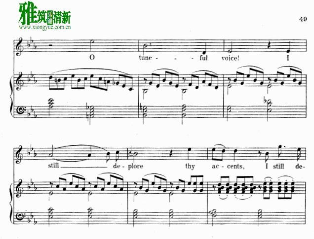 海顿 o tuneful voice钢琴伴奏谱