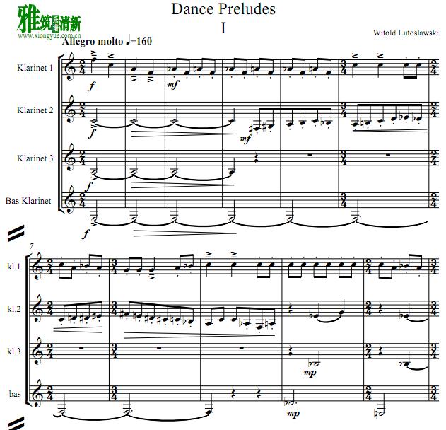 Lutoslawski -  Dance Preludes ɹ