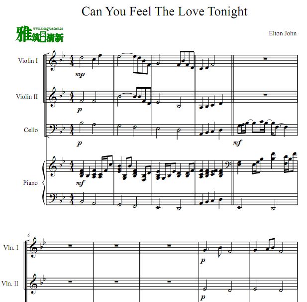 Can You Feel The Love Tonight С