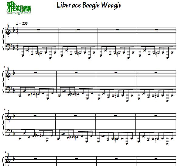 Liberace Boogie Woogie钢琴谱