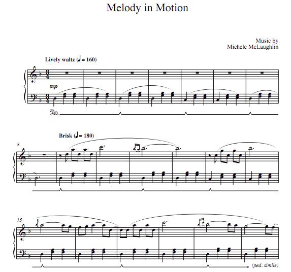 Michele McLaughlin - Melody in Motion钢琴谱