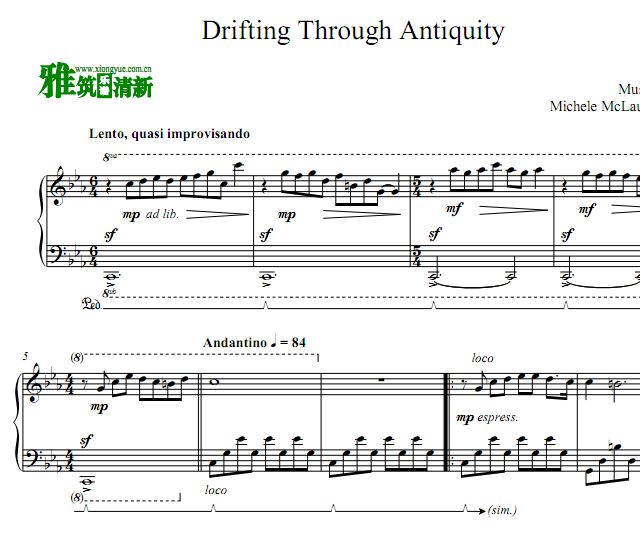 Michele McLaughlin - Drifting Through Antiquity钢琴谱