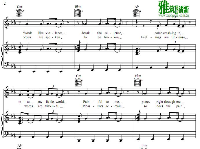 Depeche Mode - Enjoy The Silence 正谱 钢琴谱