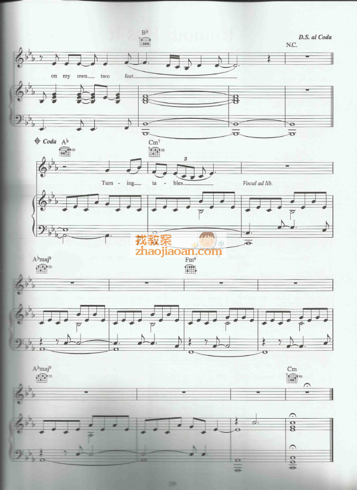 adele阿黛尔 truning tables 钢琴谱 五线谱