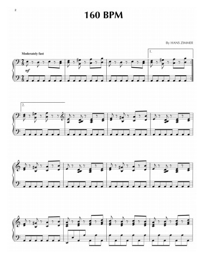 Hans Zimmer — Angels & Demons 原版钢琴独奏谱