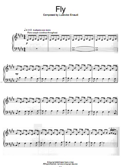 Ludovico Einaudi–-Fly钢琴谱