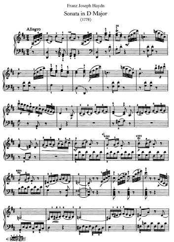 海顿奏鸣曲 HOB XVI 33钢琴谱