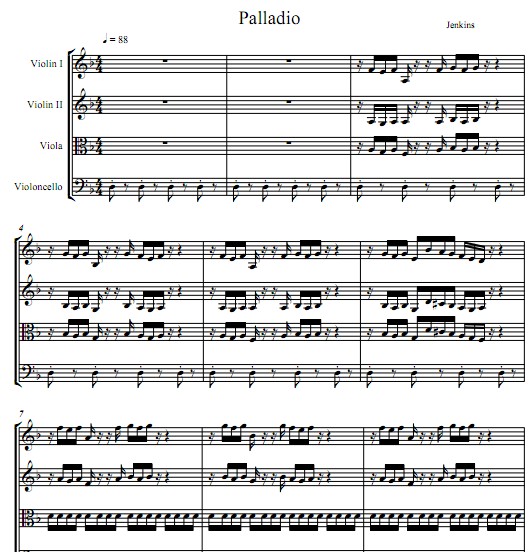 Jenkins卡尔·詹金斯Palladio 弦乐四重奏谱