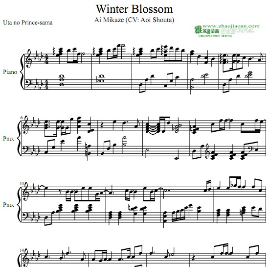 Winter Blossom钢琴谱