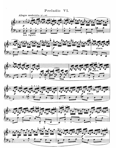 巴赫十二平均律d小调前奏曲赋格 BWV851钢琴谱