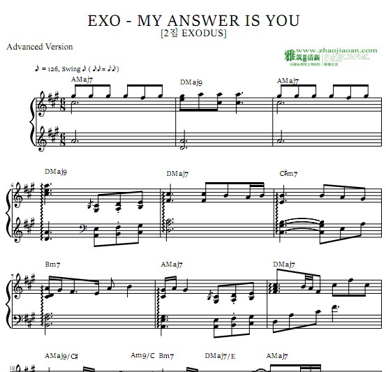 exomyanswerisyou钢琴谱