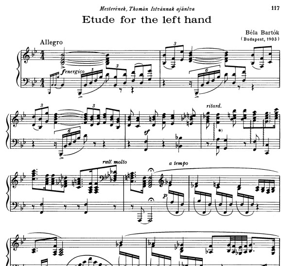 пϰ Etude for the left hand