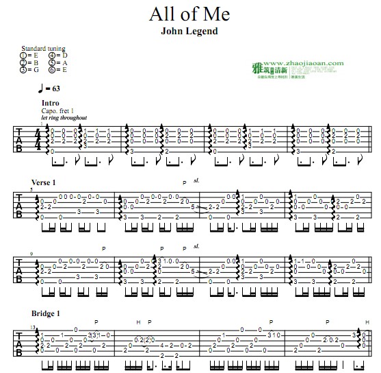 All of Me吉他谱