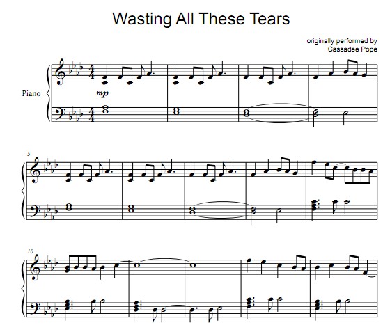 Cassadee Pope - Wasting All These Tears